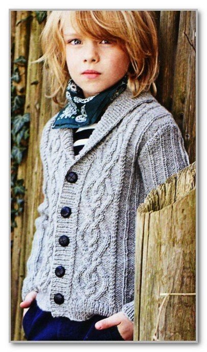 chaqueta hecho con lana infantil
