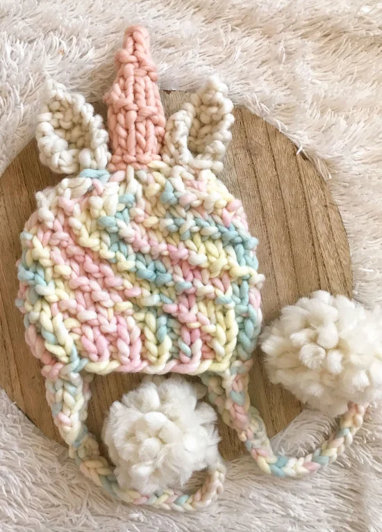 Gorro hecho con lana We are Knitters