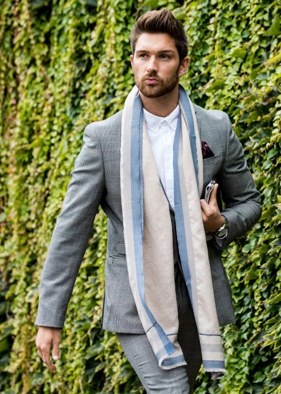 Hombre Bufanda XXL en merino